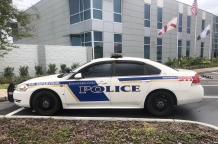 Pink Dodge Charger police car wrap in Orlando, October is B…